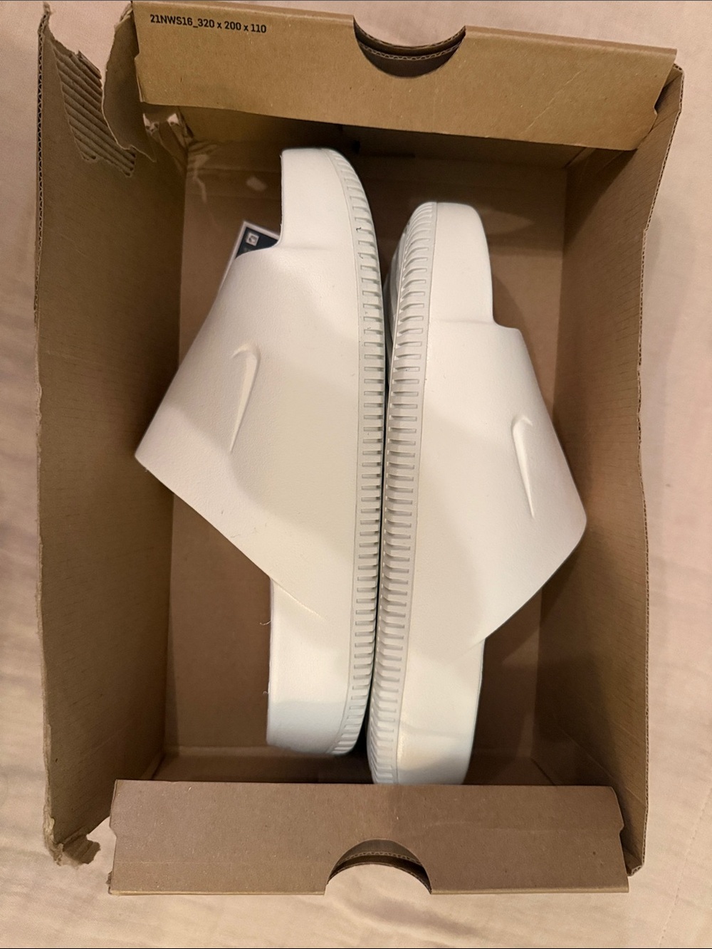 Nike White Calm Slide Sandals in Sail (White) - Picture 10 of 10